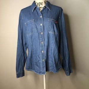 Gloria Vanderbilt Tailored Denim Shirt